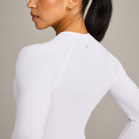 Oner Seamless Fitted Long Sleeve Regular Top | White