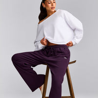 Cotton Vintage Lounge Off-The-Shoulder Sweatshirt | White