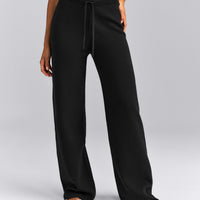 Mid Weight Cotton Knit Trouser | Black