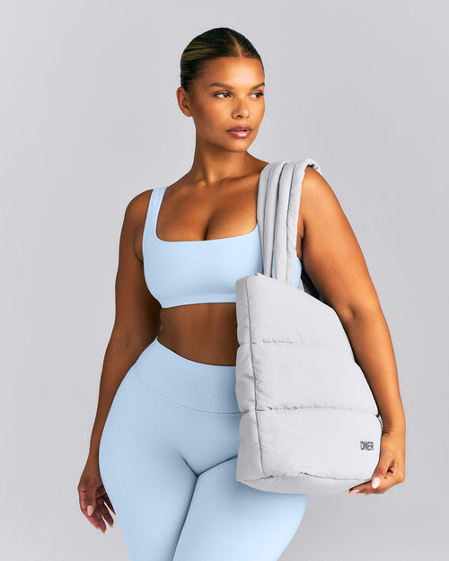 Quilted Tote Bag New Branding | Platinum Gray