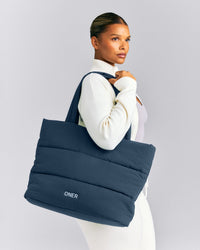 Quilted Tote Bag New Branding | Storm Blue