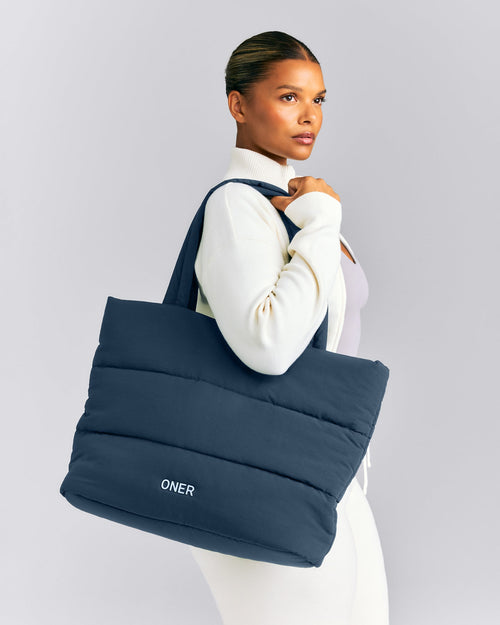 Quilted Tote Bag New Branding | Storm Blue