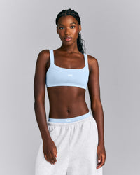 Seamless Scoop Neck Bralette | Mist Blue