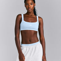 Seamless Scoop Neck Bralette | Mist Blue