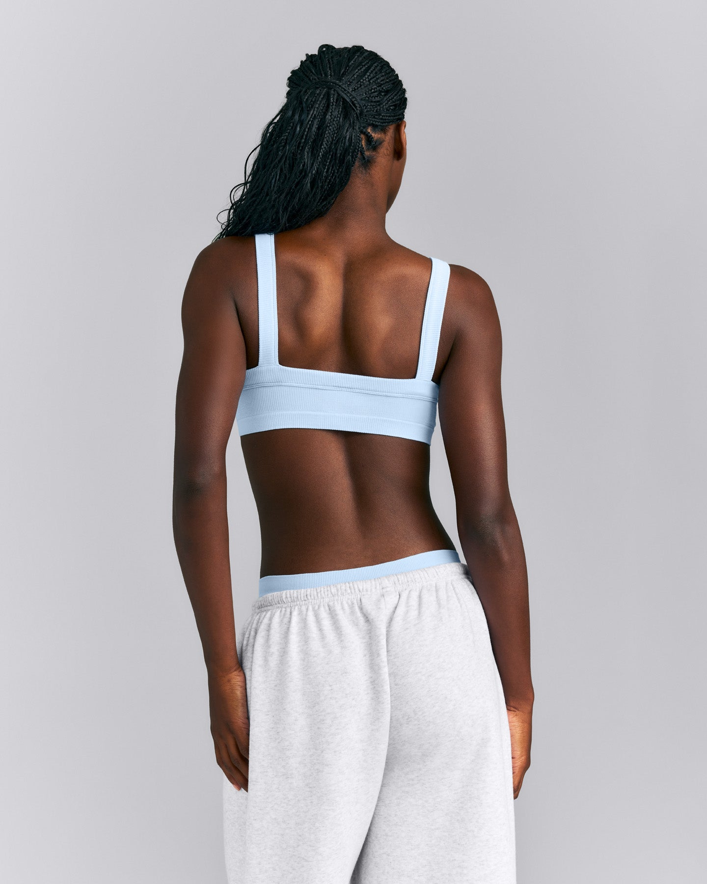 Seamless Scoop Neck Bralette | Mist Blue