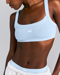 Seamless Scoop Neck Bralette | Mist Blue