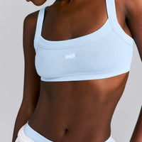 Seamless Scoop Neck Bralette | Mist Blue