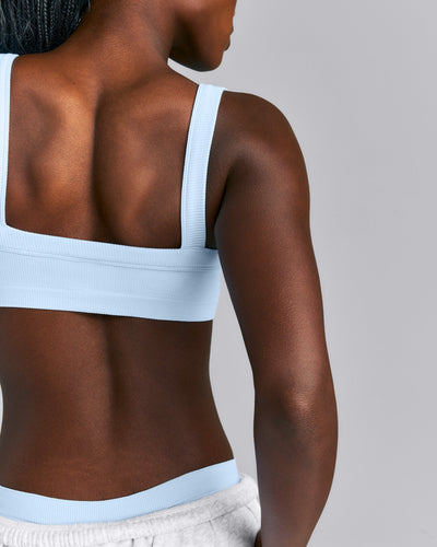 Seamless Scoop Neck Bralette | Mist Blue