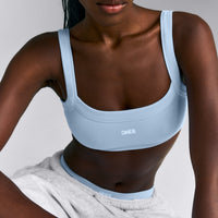 Seamless Scoop Neck Bralette | Mist Blue
