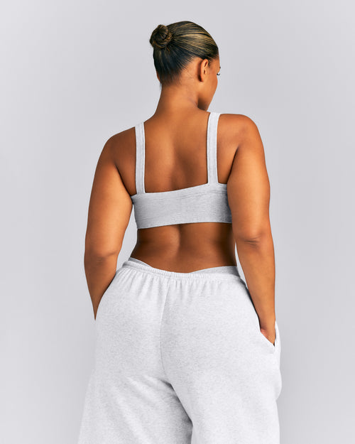 Seamless Scoop Neck Bralette | Gray Marl