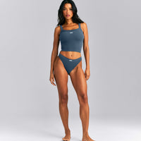 Seamless Scoop Neck Vest | Storm Blue