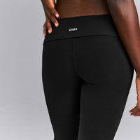 SoftMotion™ Fold Over Capri Leggings New Branding | Black