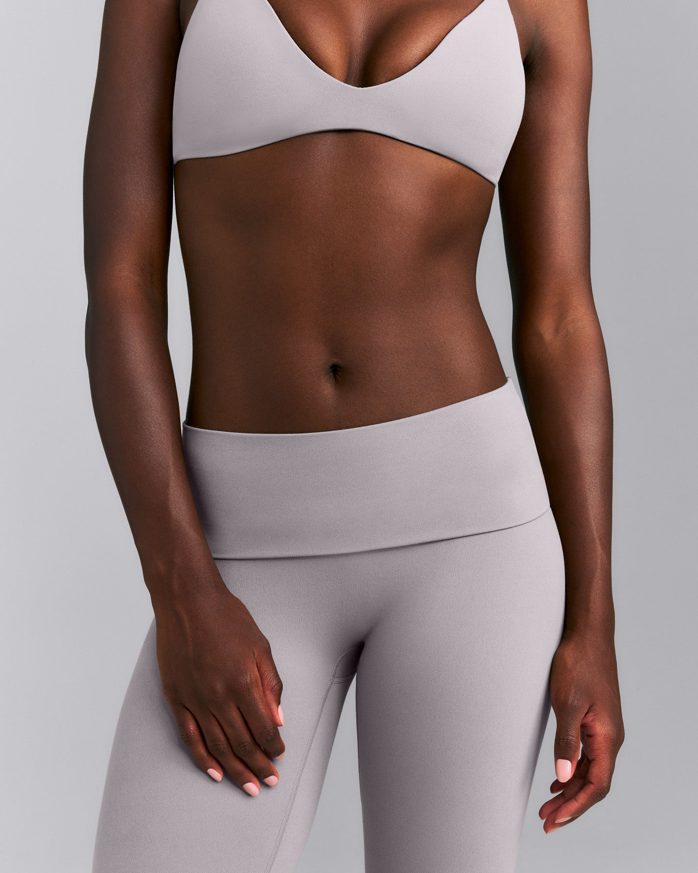 SoftMotion™ Fold Over Capri Leggings | Zinc Gray