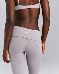 SoftMotion™ Fold Over Capri Leggings | Zinc Gray