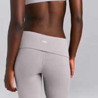 SoftMotion™ Fold Over Capri Leggings | Zinc Gray