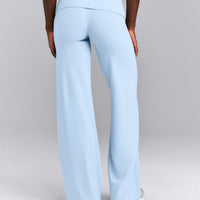 SoftMotion™ Fold Over Mid Rise Straight Leg Pants New Branding | Mist Blue