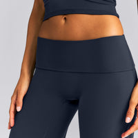 SoftMotion™ Fold Over Mid Rise Straight Leg Pants New Branding | True Blue