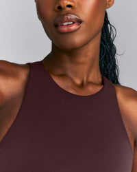 SoftMotion™ High Neck Sports Bra | Plum Brown