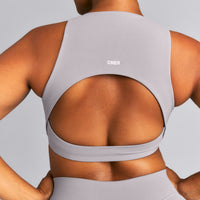 SoftMotion™ High Neck Sports Bra | Zinc Gray