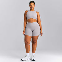 SoftMotion™ High Neck Sports Bra | Zinc Gray
