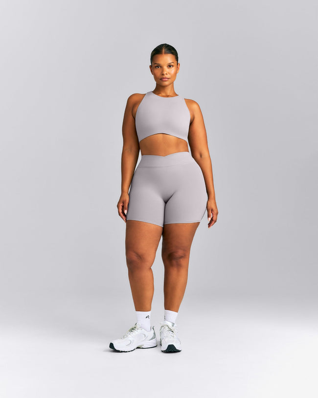 SoftMotion™ High Neck Sports Bra | Zinc Gray