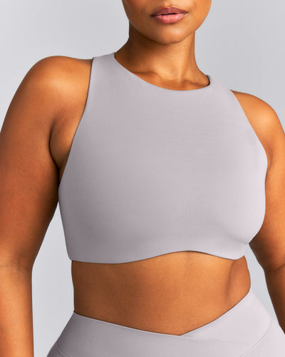 SoftMotion™ High Neck Sports Bra | Zinc Gray