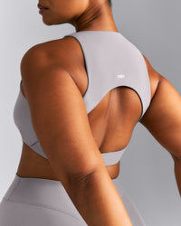 SoftMotion™ High Neck Sports Bra | Zinc Gray