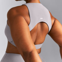SoftMotion™ High Neck Sports Bra | Zinc Gray