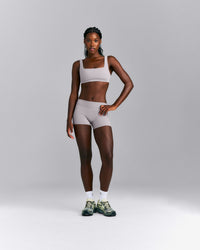 SoftMotion™ Mid Rise Micro Shorts 4" New Branding | Zinc Grey