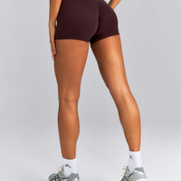 SoftMotion™ Mid Rise Micro Shorts 4" | Plum Brown