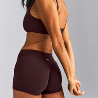 SoftMotion™ Mid Rise Micro Shorts 4" | Plum Brown