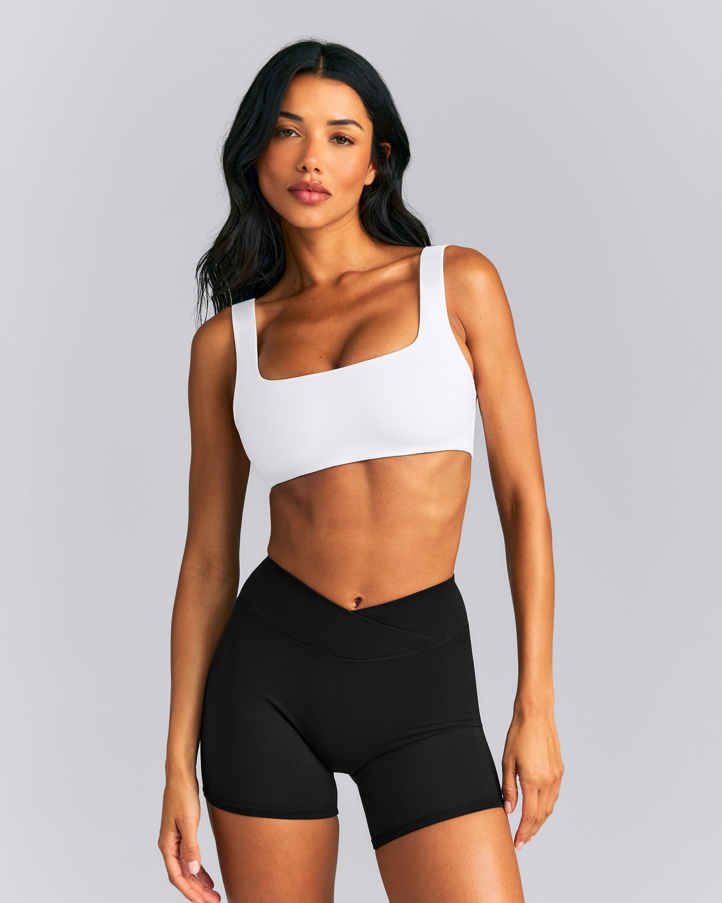 SoftMotion™ Soft Square Neck Sports Bra New Branding | White