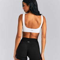 SoftMotion™ Soft Square Neck Sports Bra New Branding | White