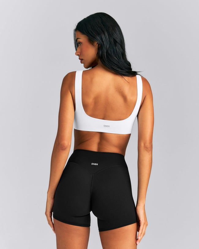 SoftMotion™ Soft Square Neck Sports Bra New Branding | White