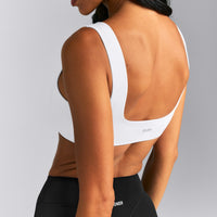 SoftMotion™ Soft Square Neck Sports Bra New Branding | White