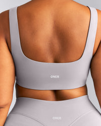 SoftMotion™ Soft Square Neck Sports Bra | Zinc Gray