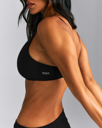 SoftMotion™ Strappy Scoop Bralette | Black