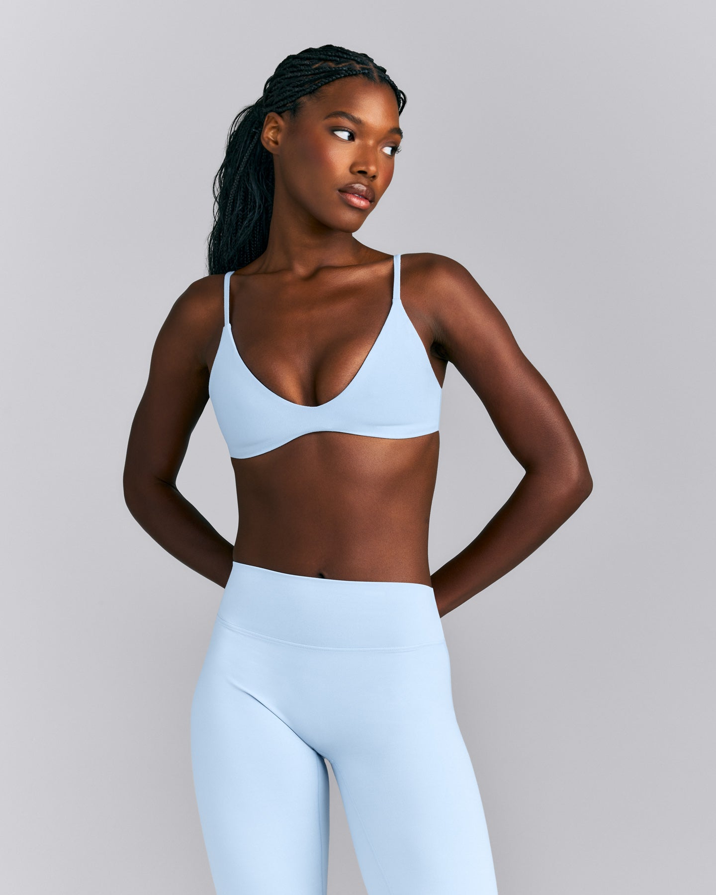 SoftMotion™ Strappy Scoop Bralette | Mist Blue