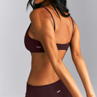 SoftMotion™ Strappy Scoop Bralette | Plum Brown