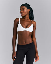 SoftMotion™ Strappy Scoop Bralette New Branding | White
