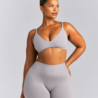 SoftMotion™ Strappy Scoop Bralette New Branding | Zinc Grey