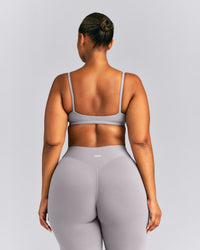SoftMotion™ Strappy Scoop Bralette New Branding | Zinc Grey