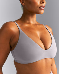 SoftMotion™ Strappy Scoop Bralette New Branding | Zinc Grey