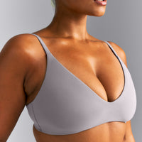 SoftMotion™ Strappy Scoop Bralette New Branding | Zinc Grey