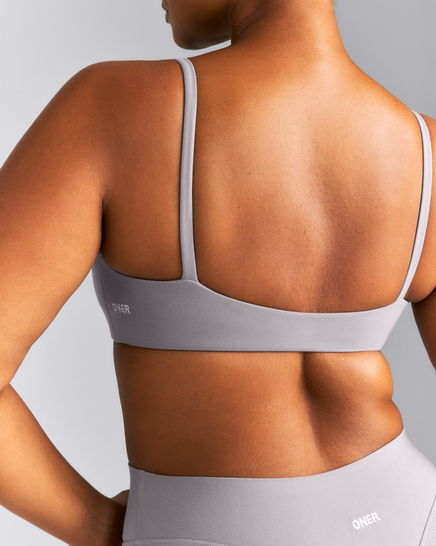 SoftMotion™ Strappy Scoop Bralette New Branding | Zinc Grey