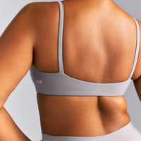 SoftMotion™ Strappy Scoop Bralette New Branding | Zinc Grey