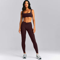 SoftMotion™ Wrap Leggings New Branding | Plum Brown