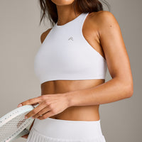 EasyLift™ High Neck Sports Bra | White