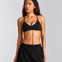 EasyLift™ Ultra Minimal Bralette with Gray Logo | Black