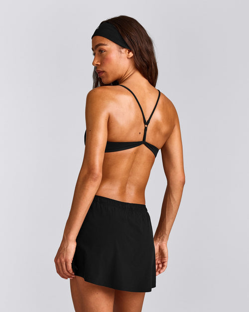 EasyLift™ Ultra Minimal Bralette with Gray Logo | Black